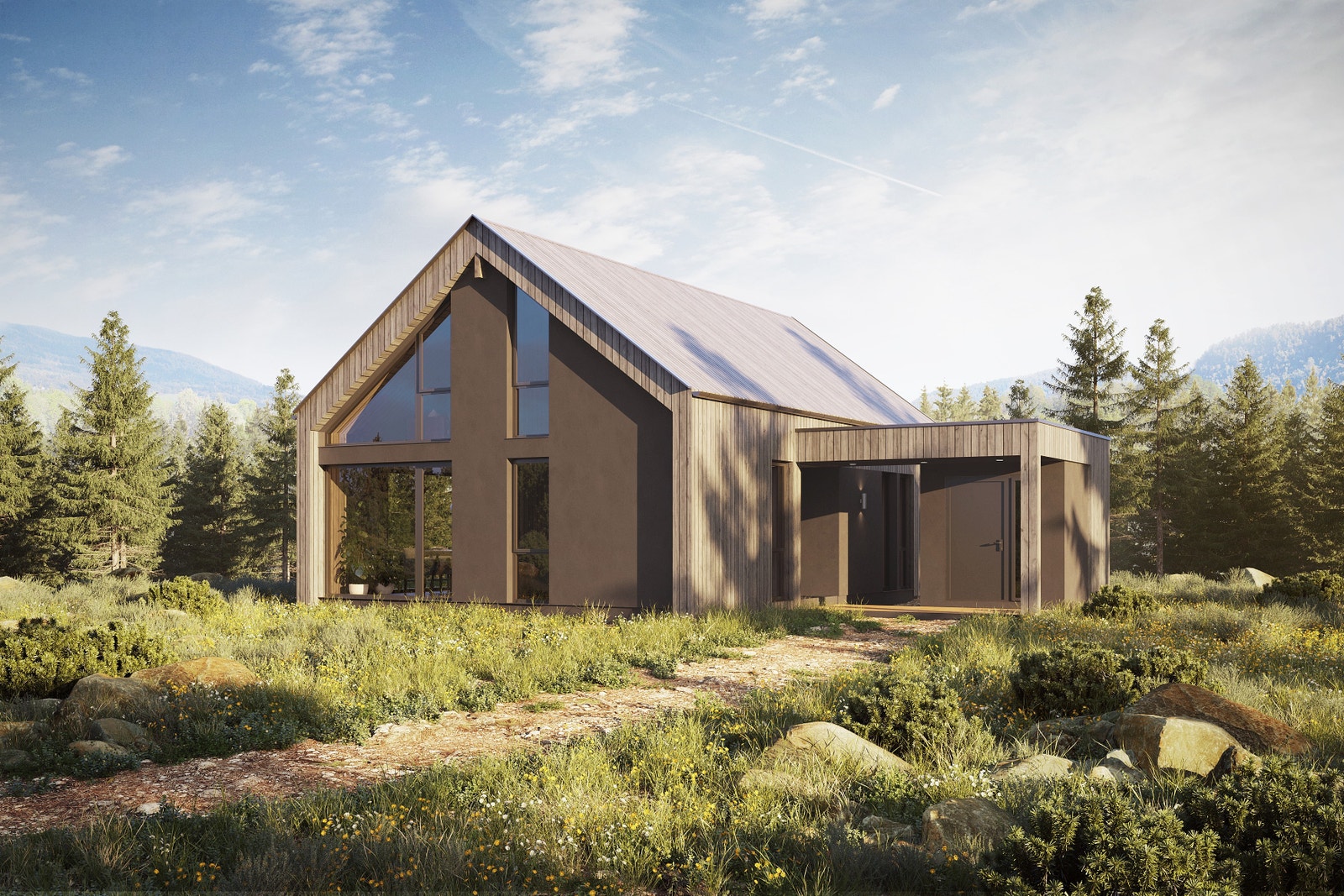 Hyttemodell: B1. Praktisk og familievennlig planløsning med 4/(5) soverom Galleribilde