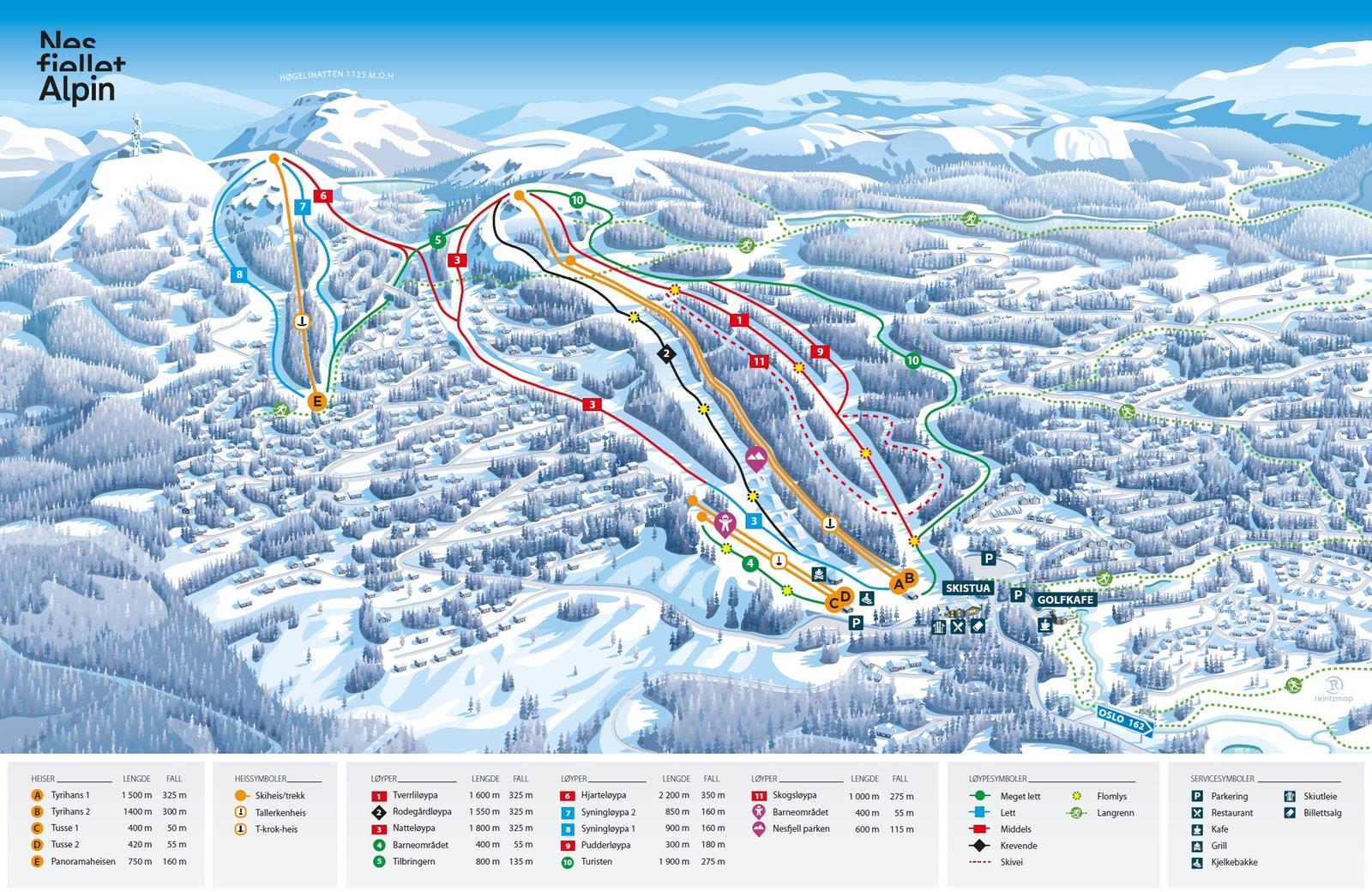I bunnen av alpinsenteret er en av Norges flotteste skistuer med servering, afterski, skibutikk og skiutleie. Alpinsenteret er veldrevet og har en av landets beste parker for Jibbing og Snowboard Galleribilde