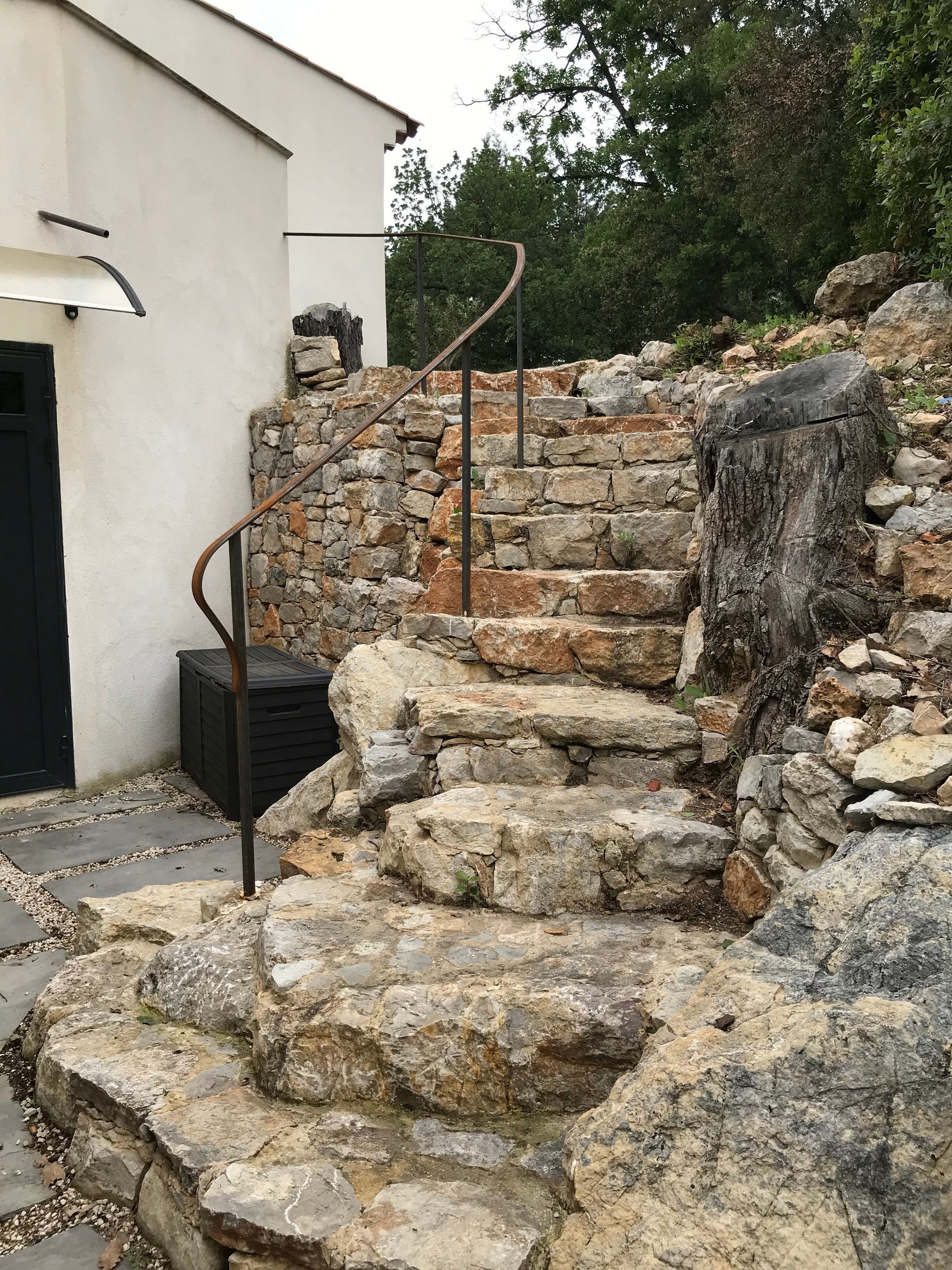 Trapp til takterrasse/boulebane Galleribilde