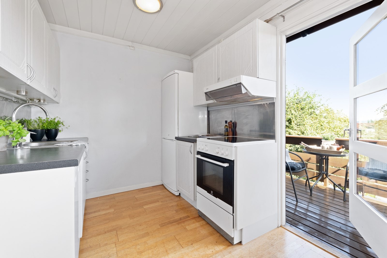 Uteområder på begge sider av boligen. Galleribilde