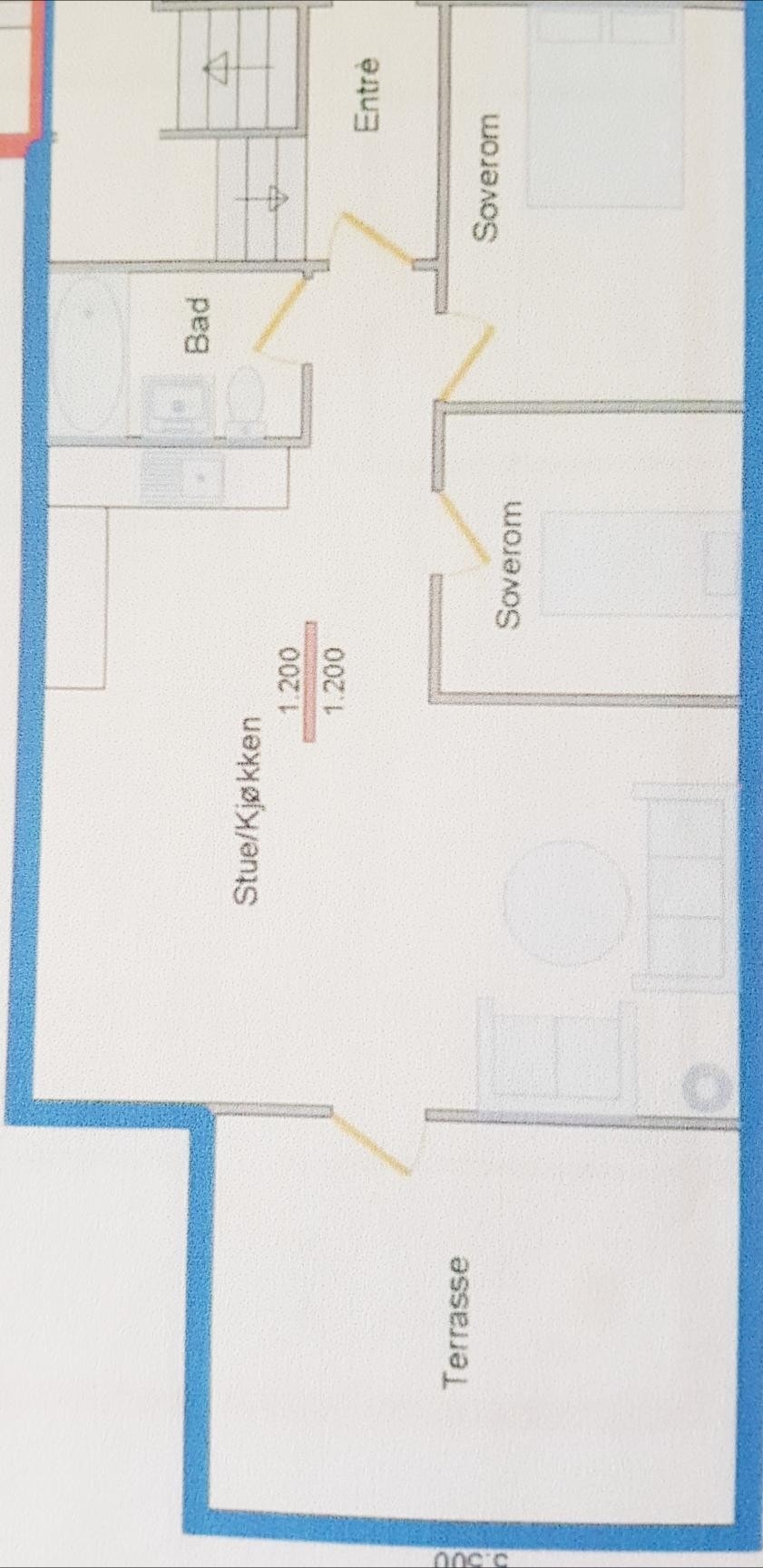 Plantegning av leiligheten. Galleribilde