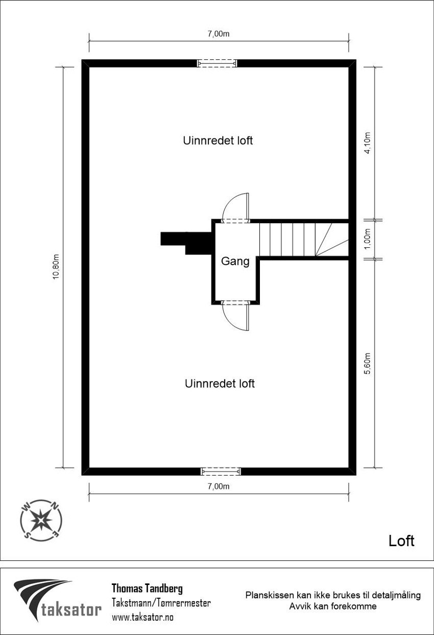 Plantegning loft. Galleribilde