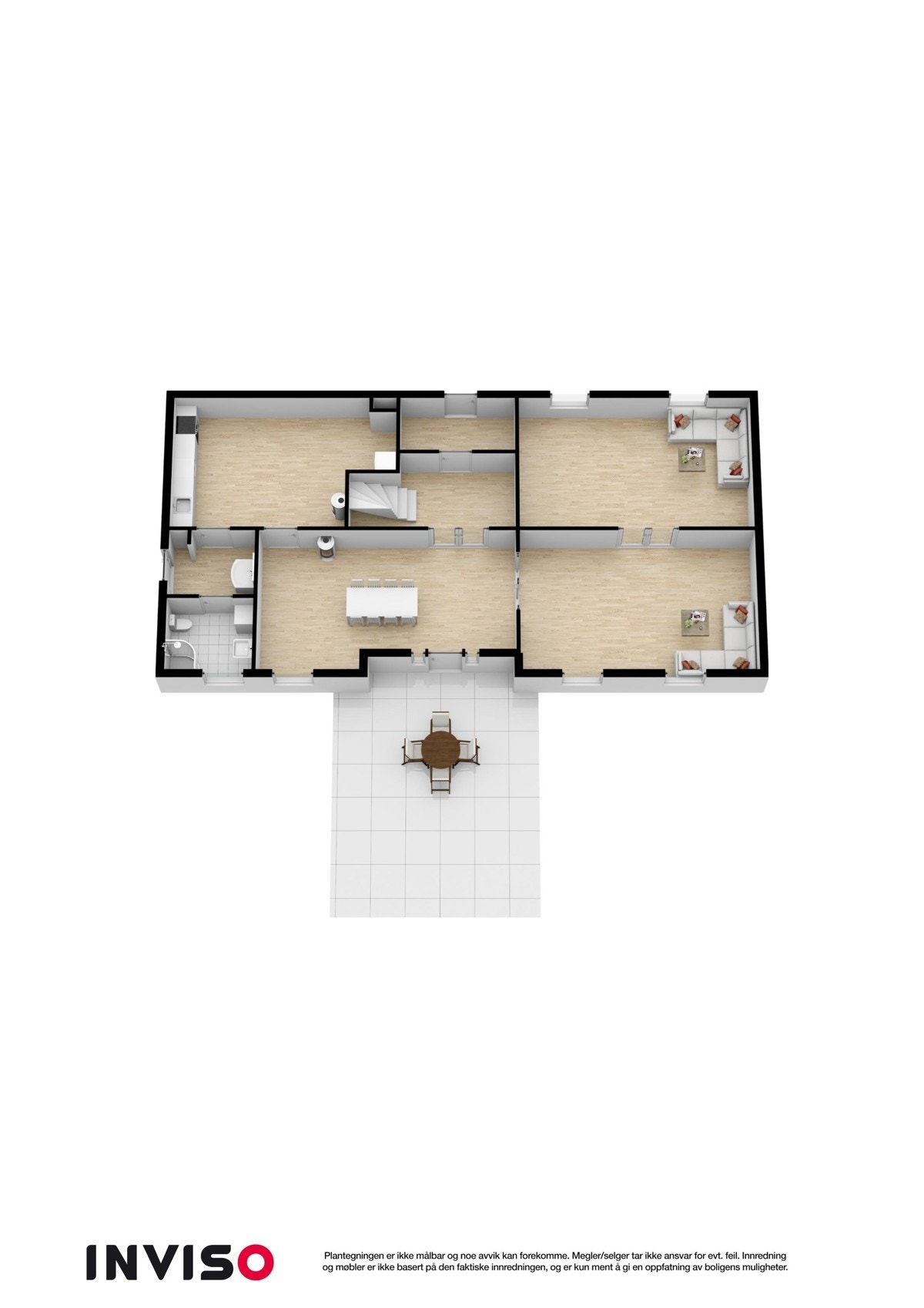 Plantegning Våningshus 1. etasje. Galleribilde