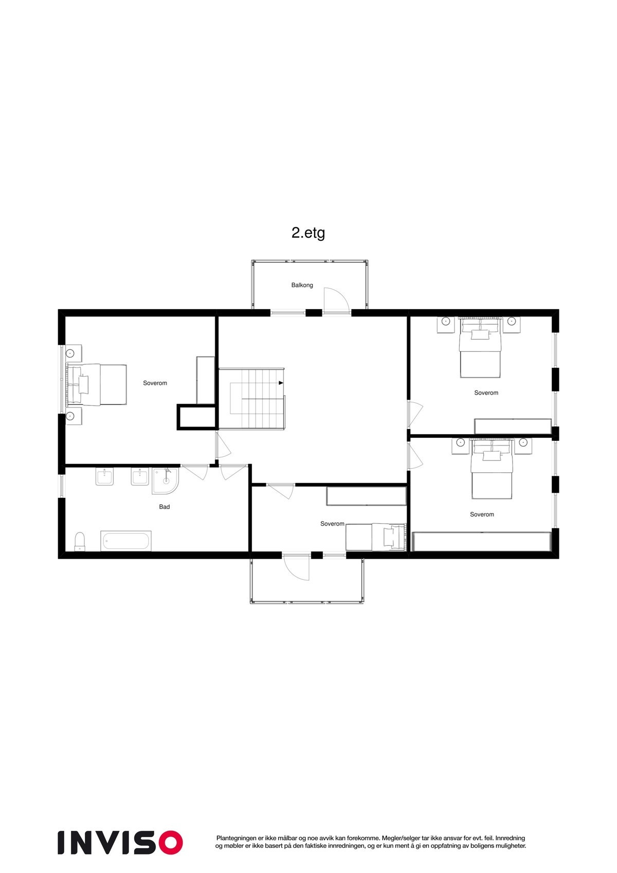 Plantegning Våningshus 2. etasje. Galleribilde