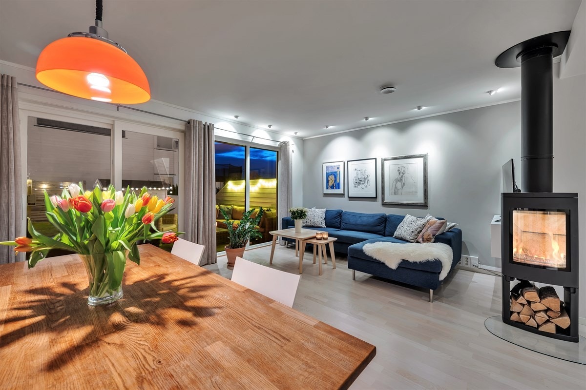 Vi tar turen inn i stuen. Galleribilde