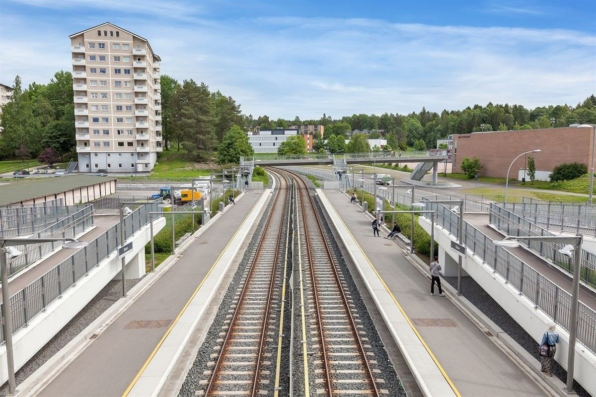 T-banen på Bøler er ca. 500 meter fra boligen. Galleribilde