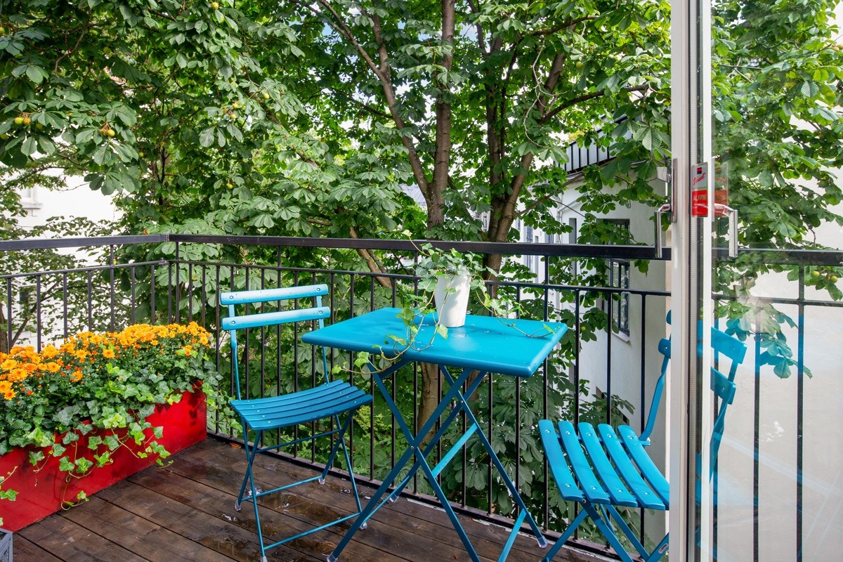 Sjarmerende balkong ut fra kjøkkenet Galleribilde