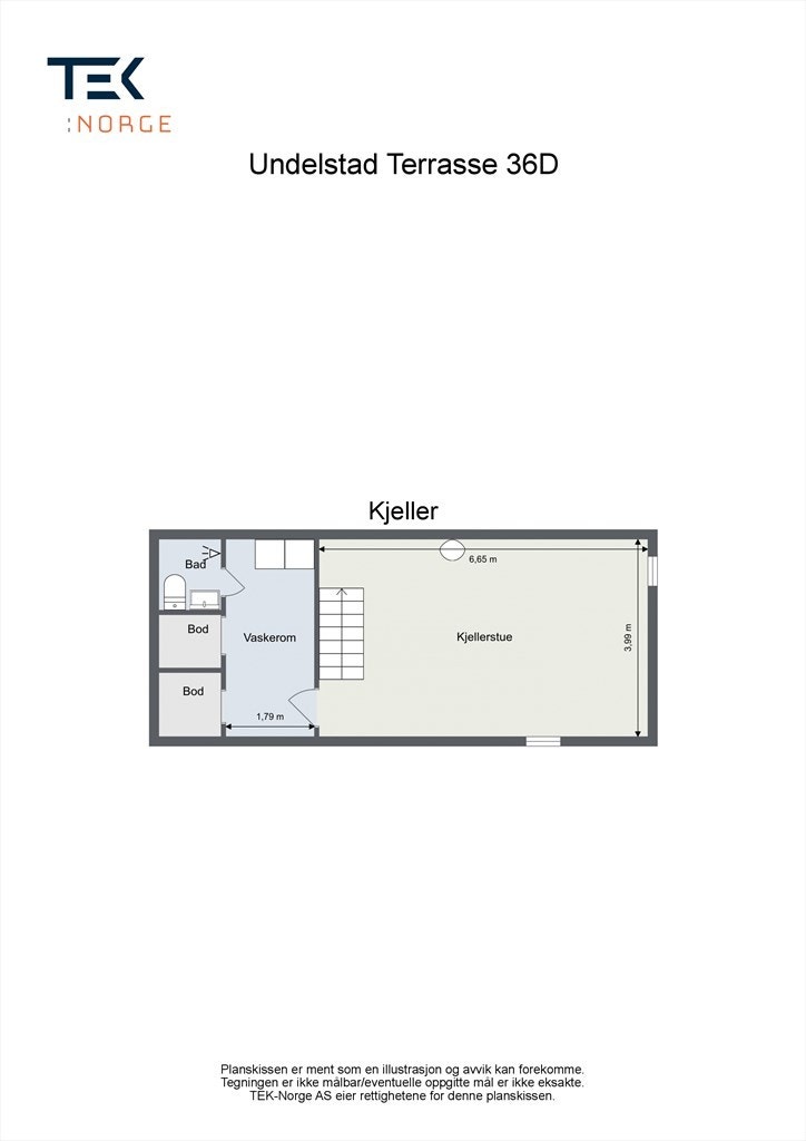 Plantegning kjeller. Galleribilde