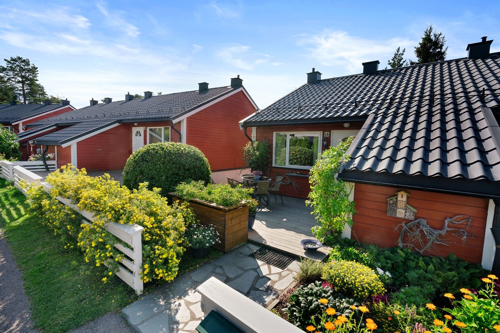 Pent opparbeidet hage og inngangsparti Galleribilde