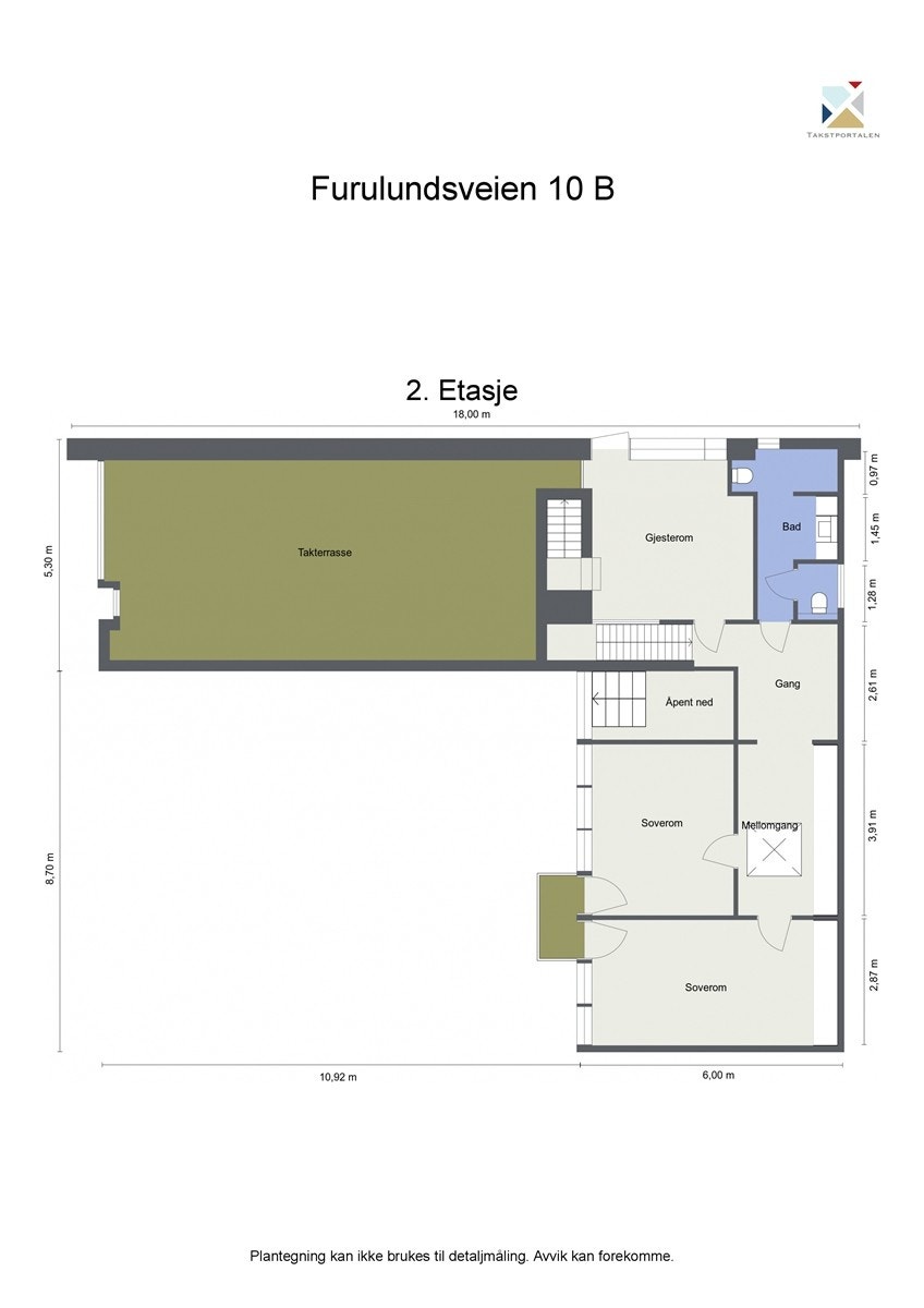 Floorplan letterhead - Furulundsveien 10 B - 2. Etasje - 2D Floor Plan Galleribilde