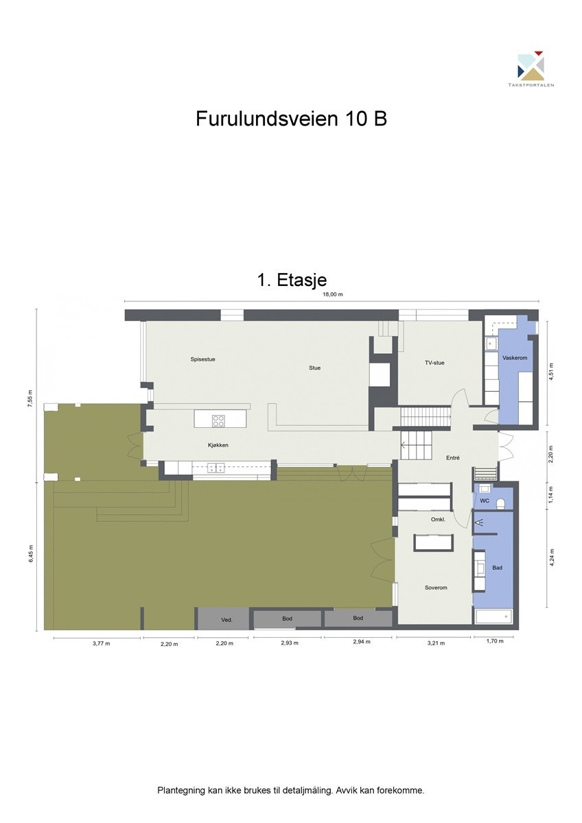 Floorplan letterhead - Furulundsveien 10 B - 1. Etasje - 2D Floor Plan Galleribilde
