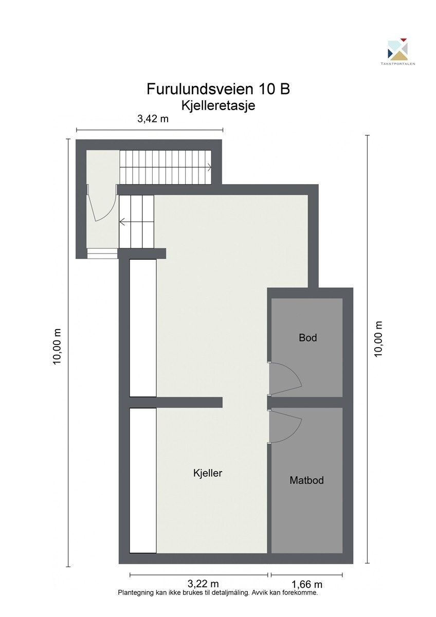Floorplan letterhead - Furulundsveien 10 B - Kjelleretasje - 2D Floor Plan Galleribilde