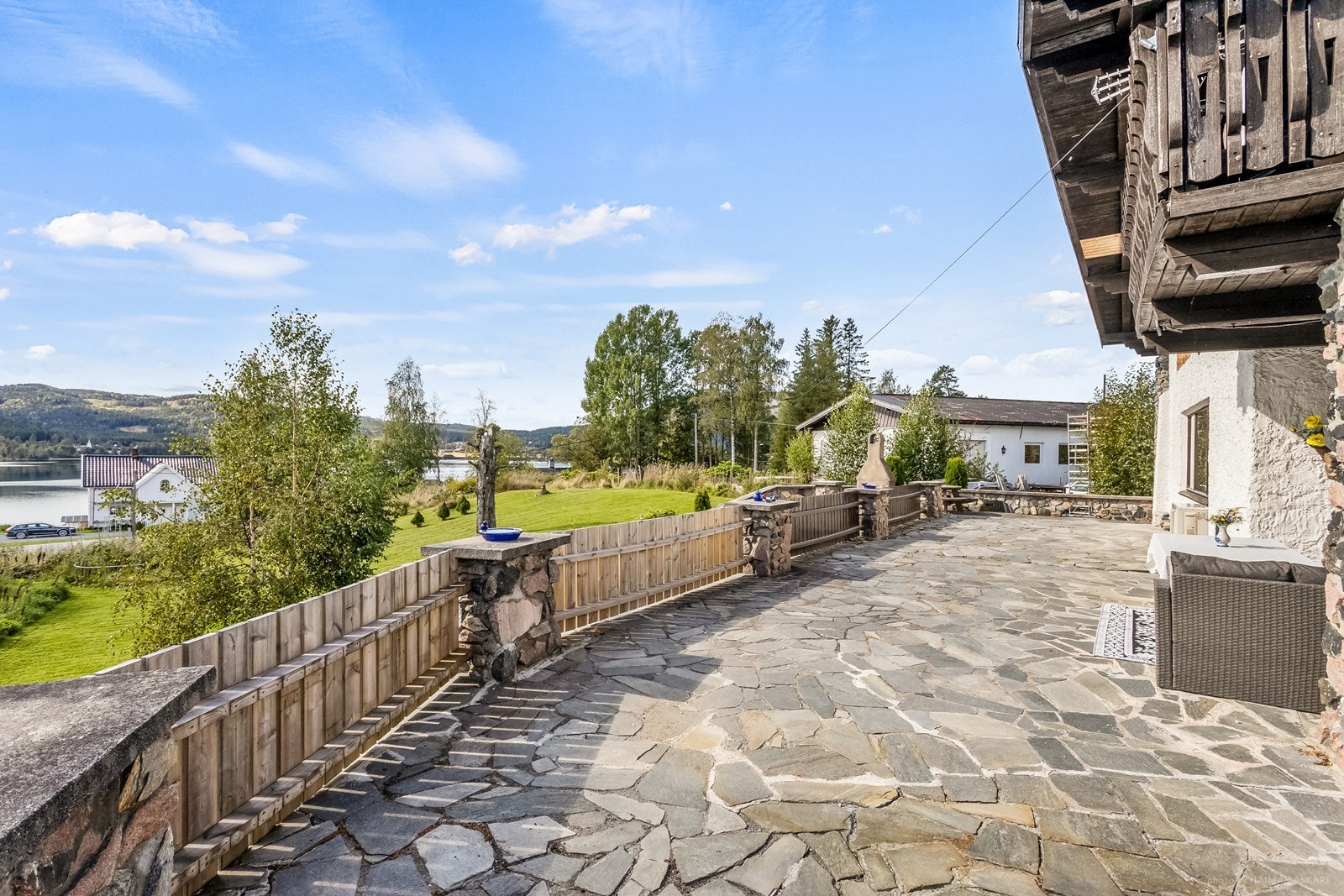 Steinlagt terrasse Galleribilde
