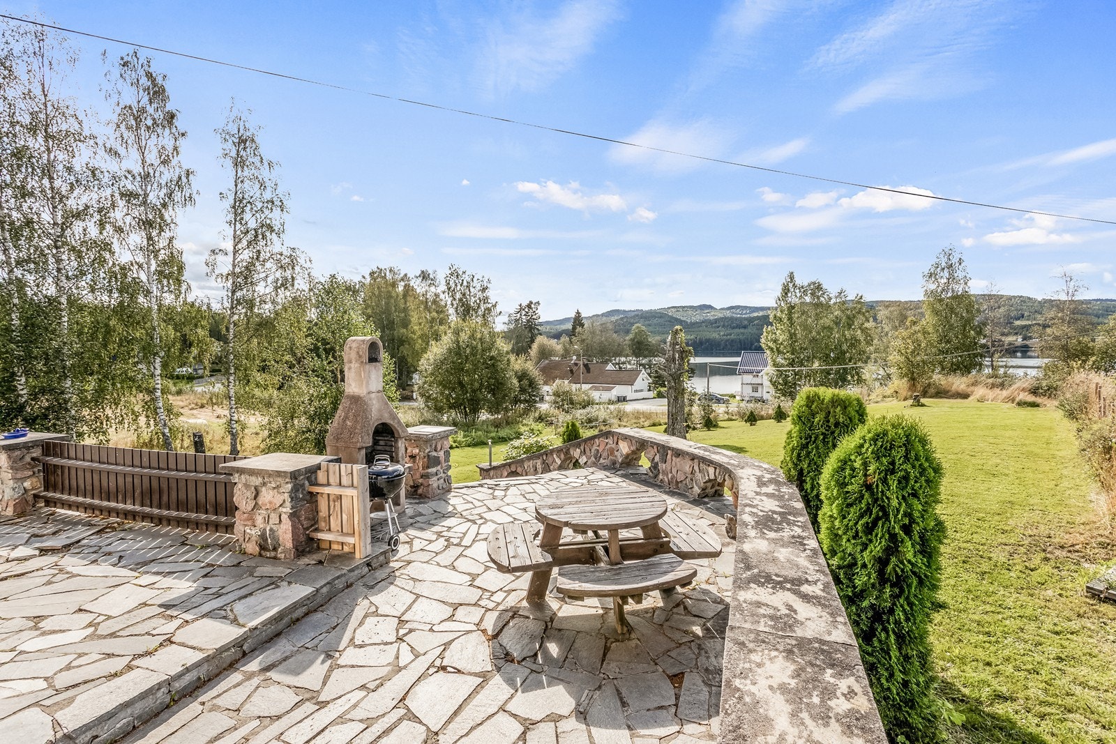 Steinlagt terrasse Galleribilde