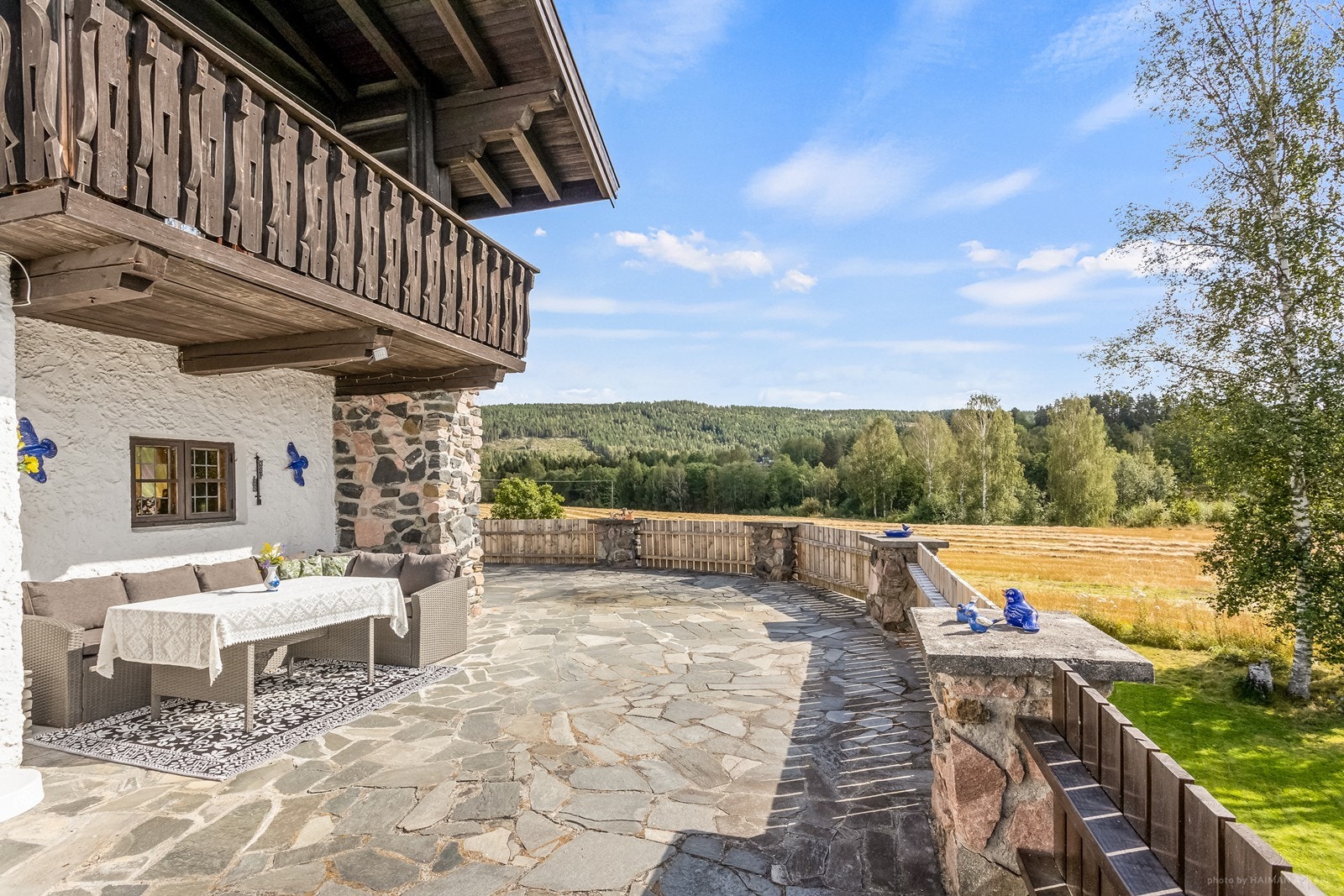 Steinlagt terrasse Galleribilde