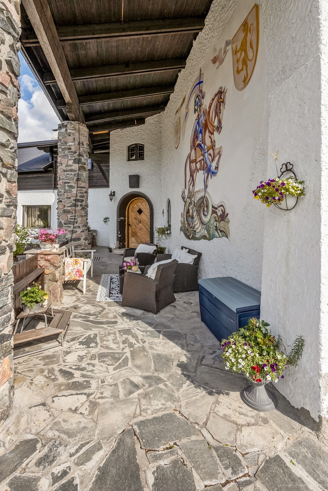 Steinlagt terrasse Galleribilde