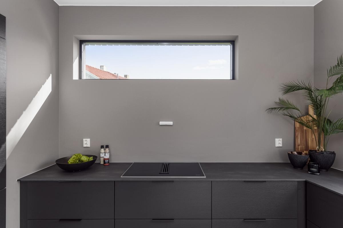 Flott Vifte er innebygget i platetoppen, dette er praktisk samt en stilig detalj. Galleribilde