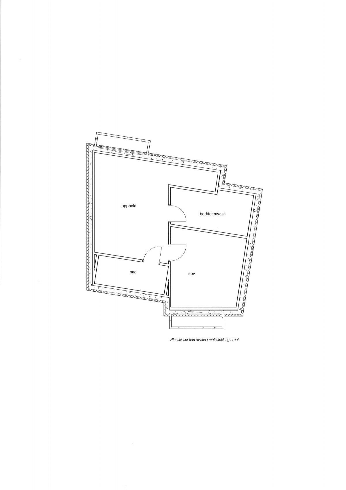 Planskisse kjeller. Galleribilde
