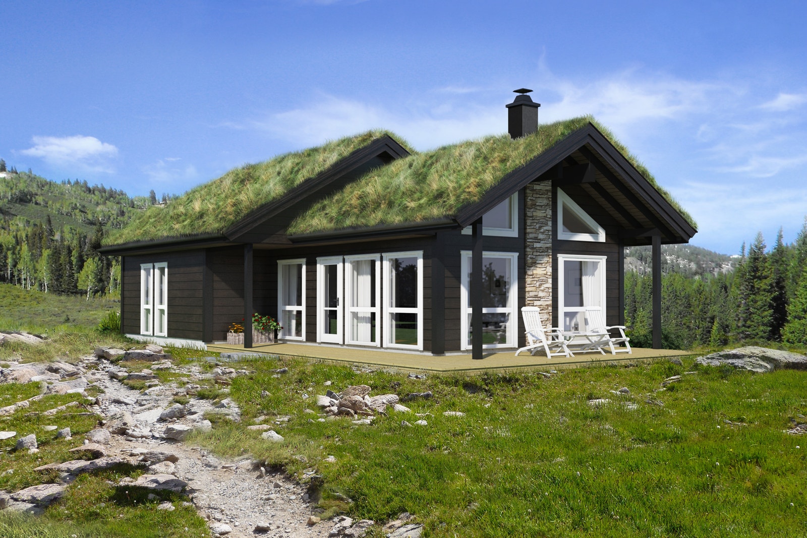 Prosjektert hytte Galleribilde