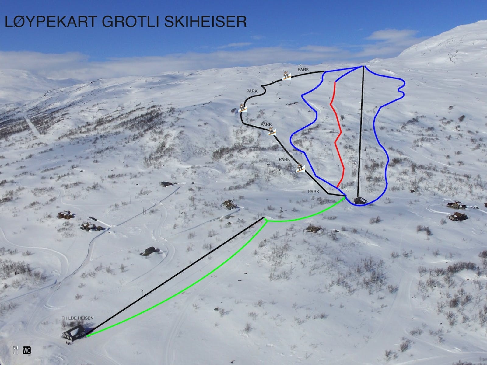 Alpin løypekart Galleribilde
