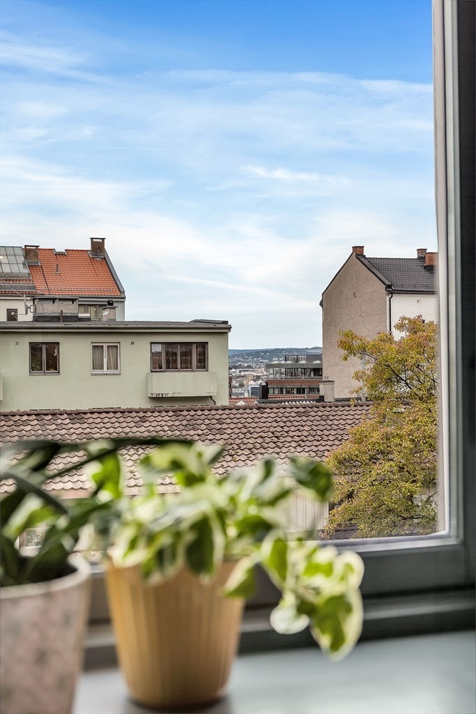 Fin utsikt fra soveromsvinduet Galleribilde
