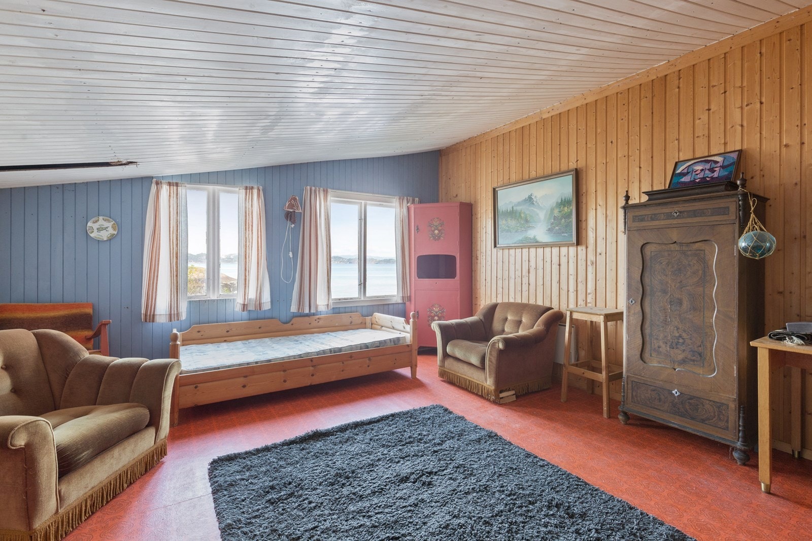 Stue i bruk som soverom på brygga Galleribilde