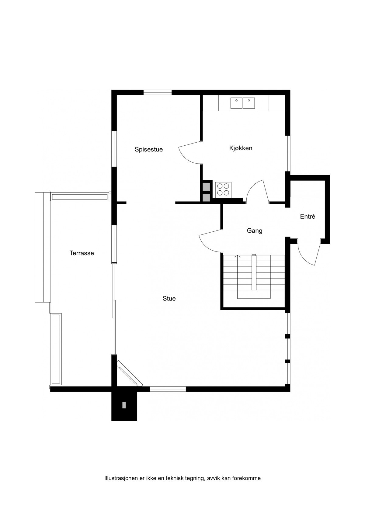Plantegning 1. etg. Galleribilde