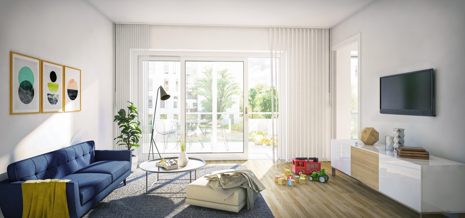 Illustrasjonsbilde av stue Galleribilde