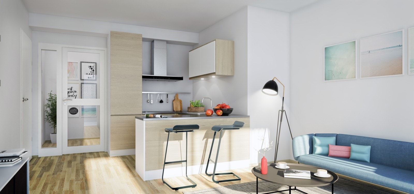 Illustrasjonsbilde av kjøkken Galleribilde