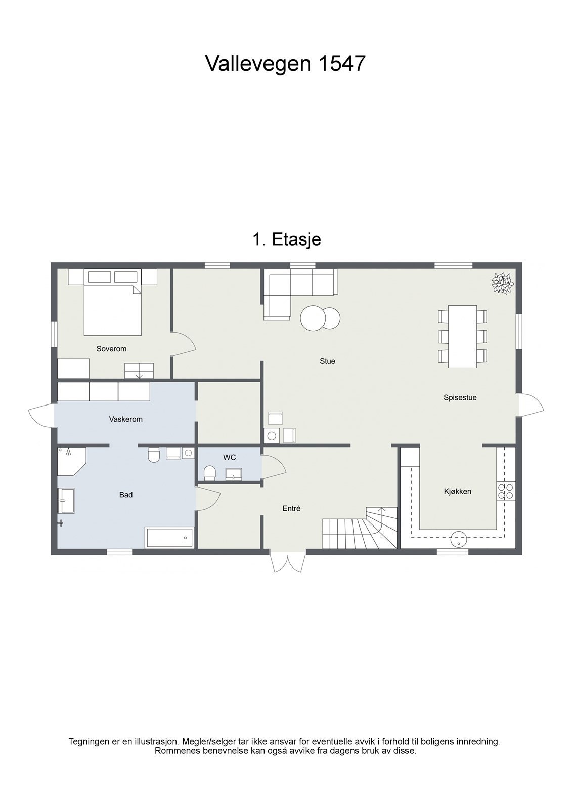 Plantegning 1. Etasje Galleribilde