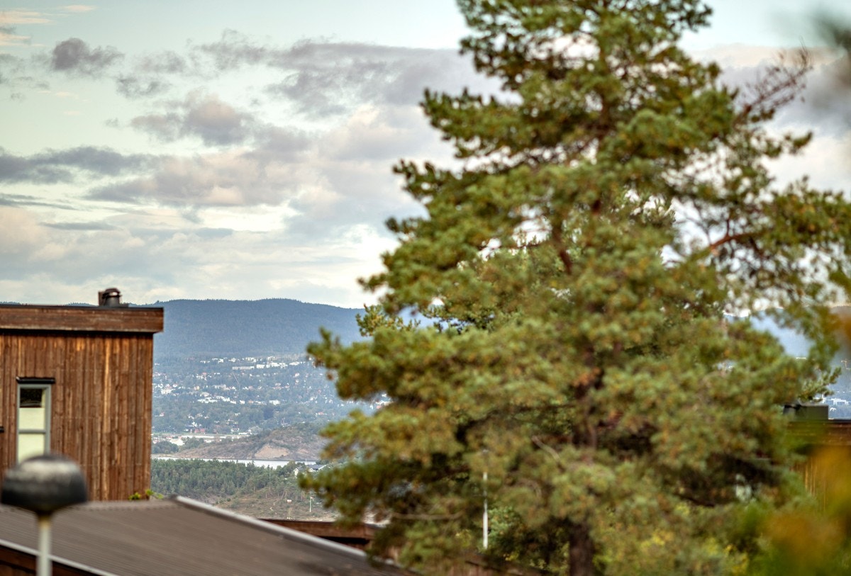 Utsikt fra balkongen ved stuen. Galleribilde