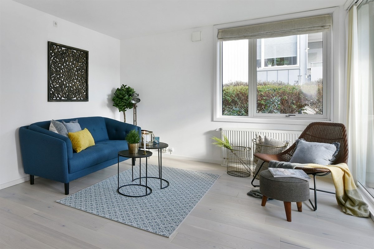 Leilgheten ligger på enden noe som gir mye lys og luft. Galleribilde