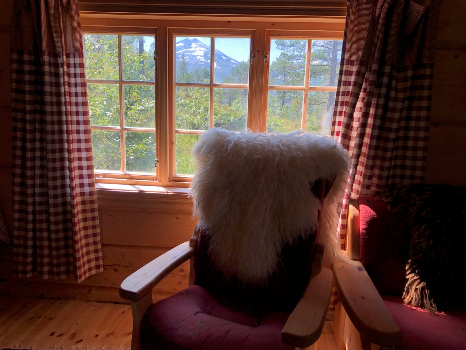 Utsikten fra stua, med fjellet Fruhøtta i bakgrunnen! Galleribilde