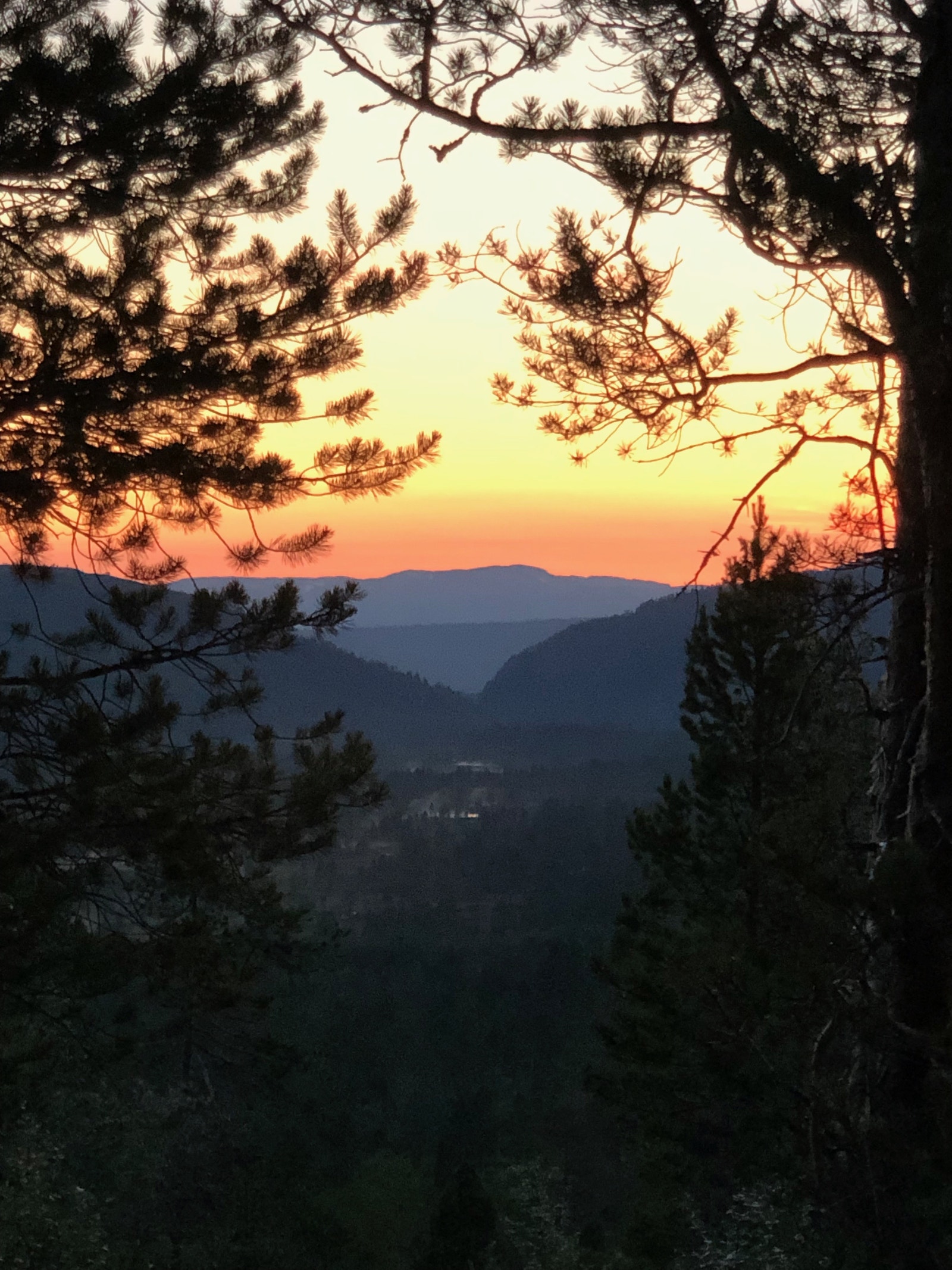 Kvelsstemning med utsikten over blånene Galleribilde