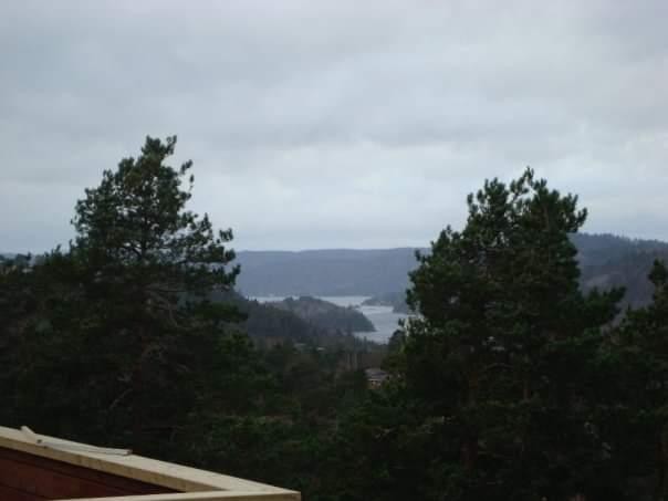 Utsikt Sørfjorden balkong front Galleribilde