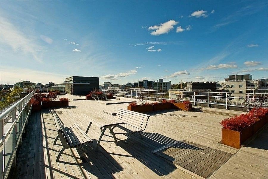 Felles takterrasse med panoramautsikt Galleribilde