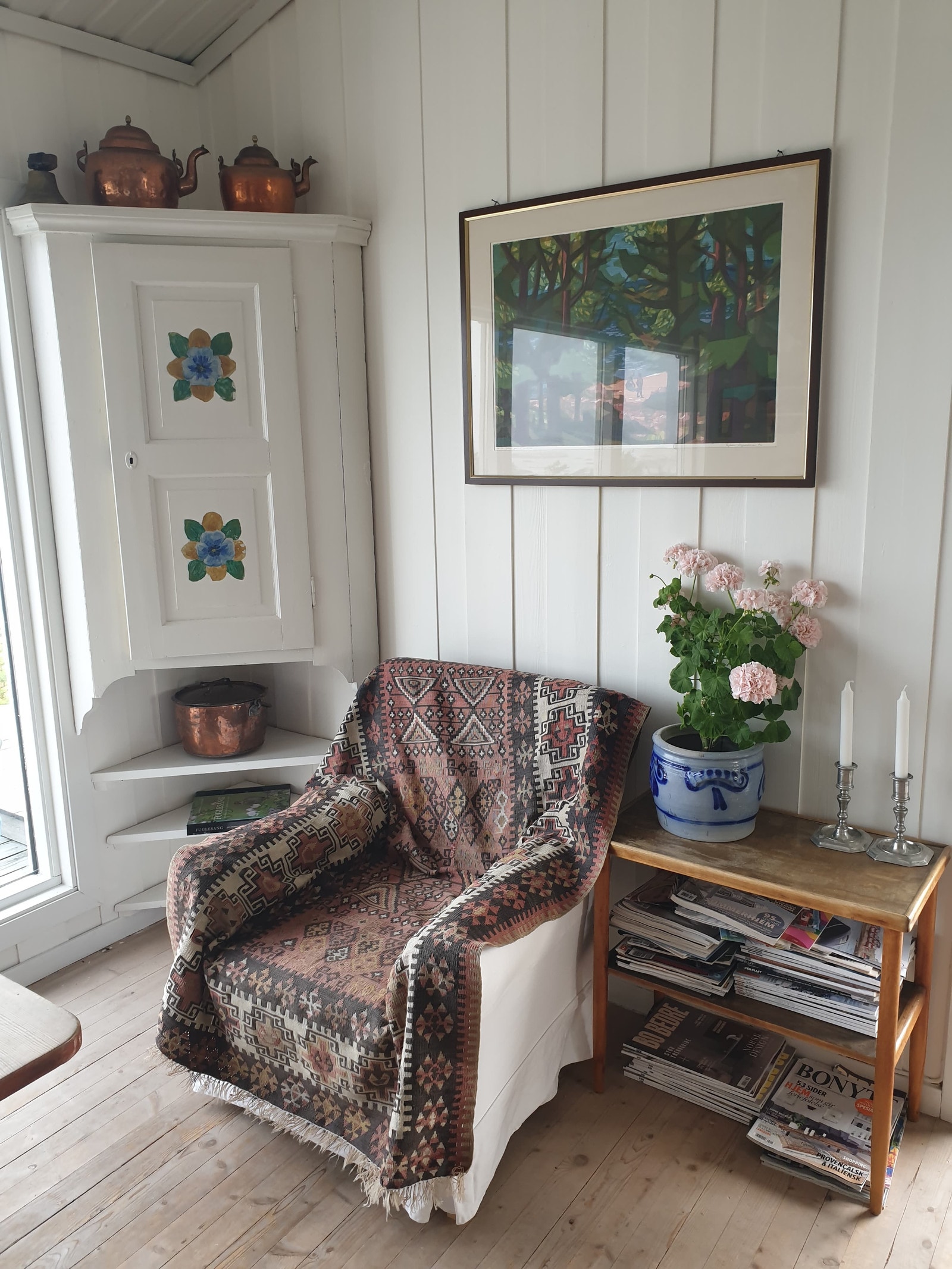 Pelargoniene står hele sommeren (hytte 1) Galleribilde