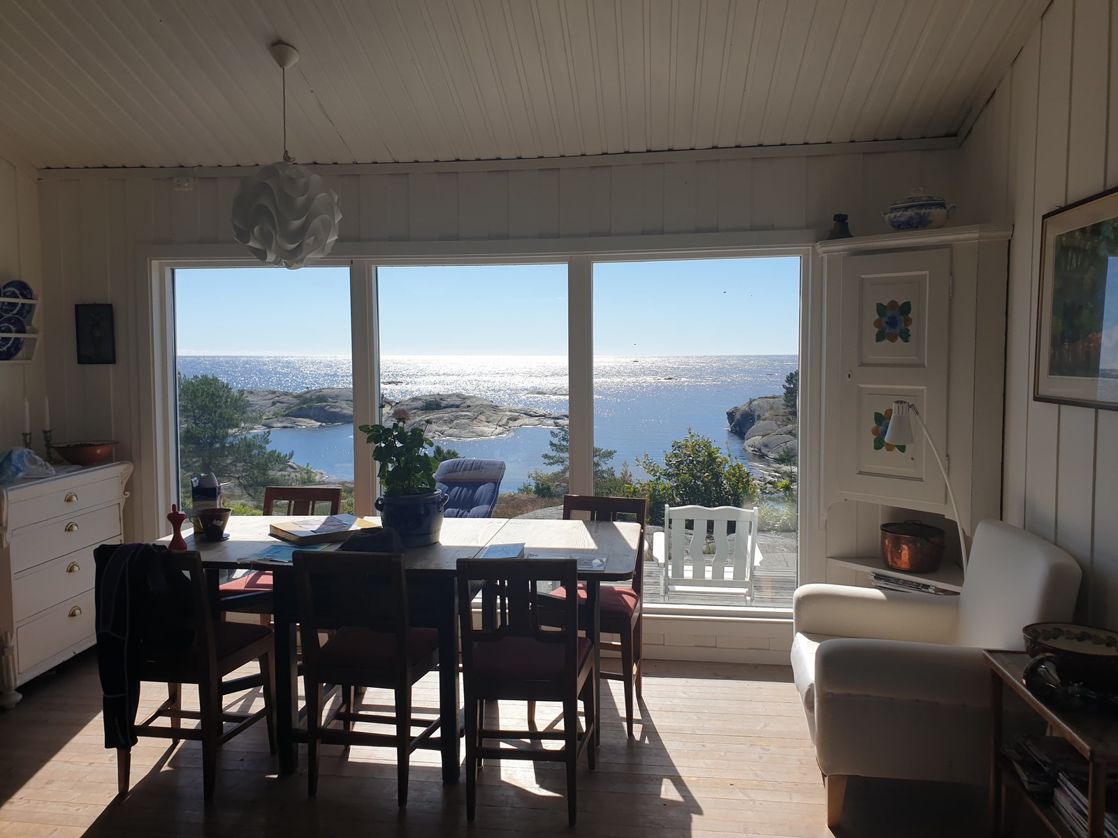 Utsikt fra sofaen i hytte 1 Galleribilde