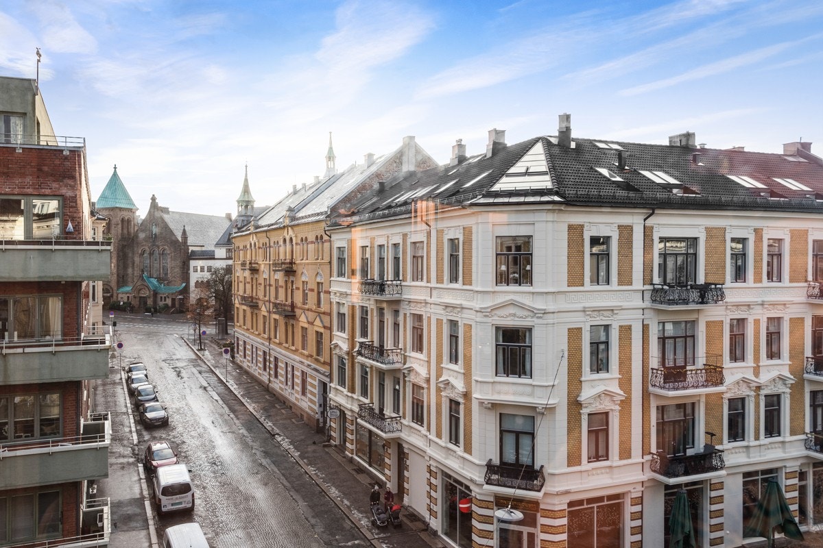 Utsikt fra balkongen Galleribilde