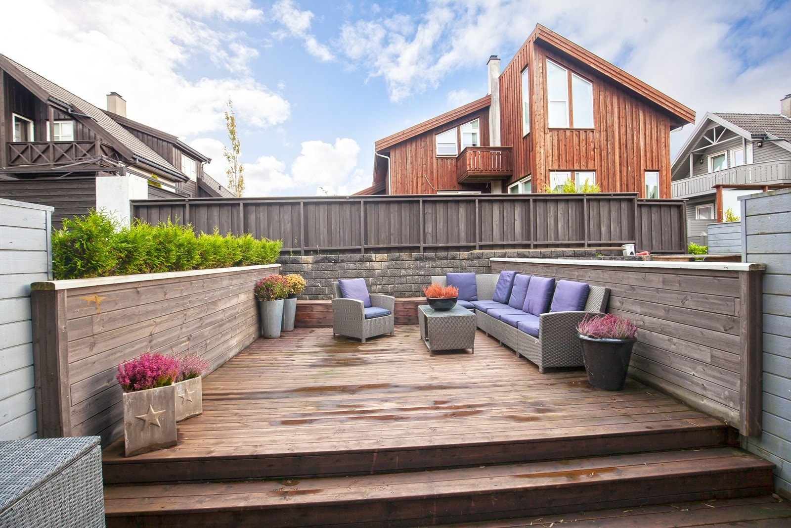 Stor solrik terrasse Galleribilde