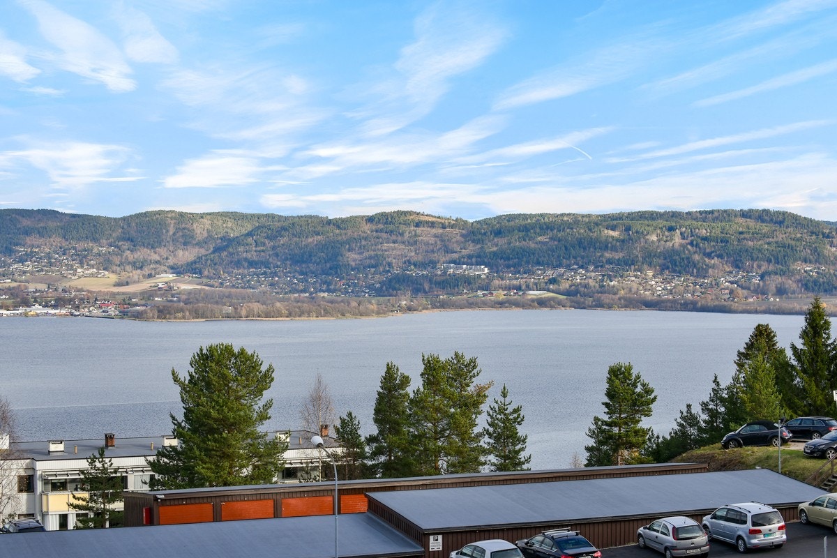 Området har gode solforhold og utsikt mot Drammensfjorden. Galleribilde