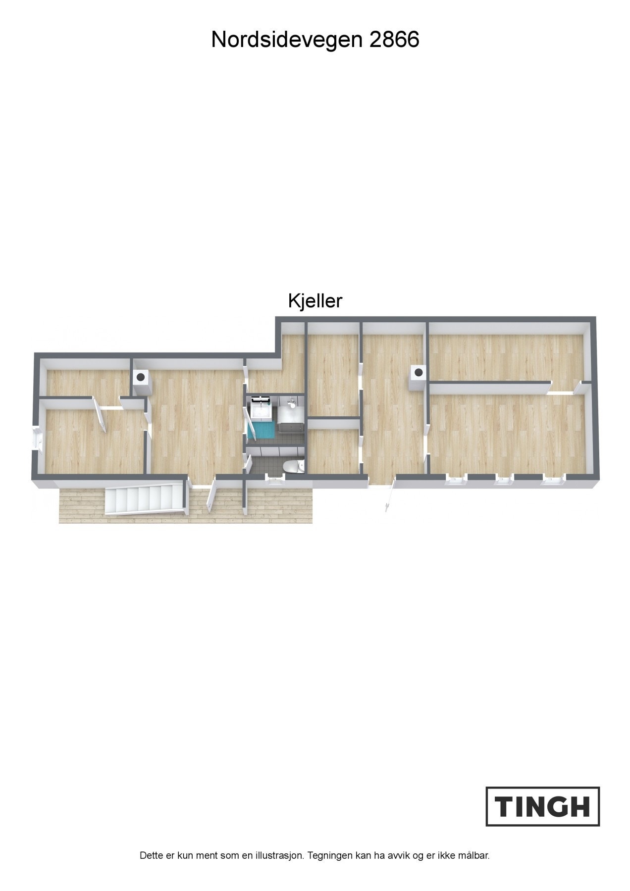 Plantegning kjeller. Galleribilde