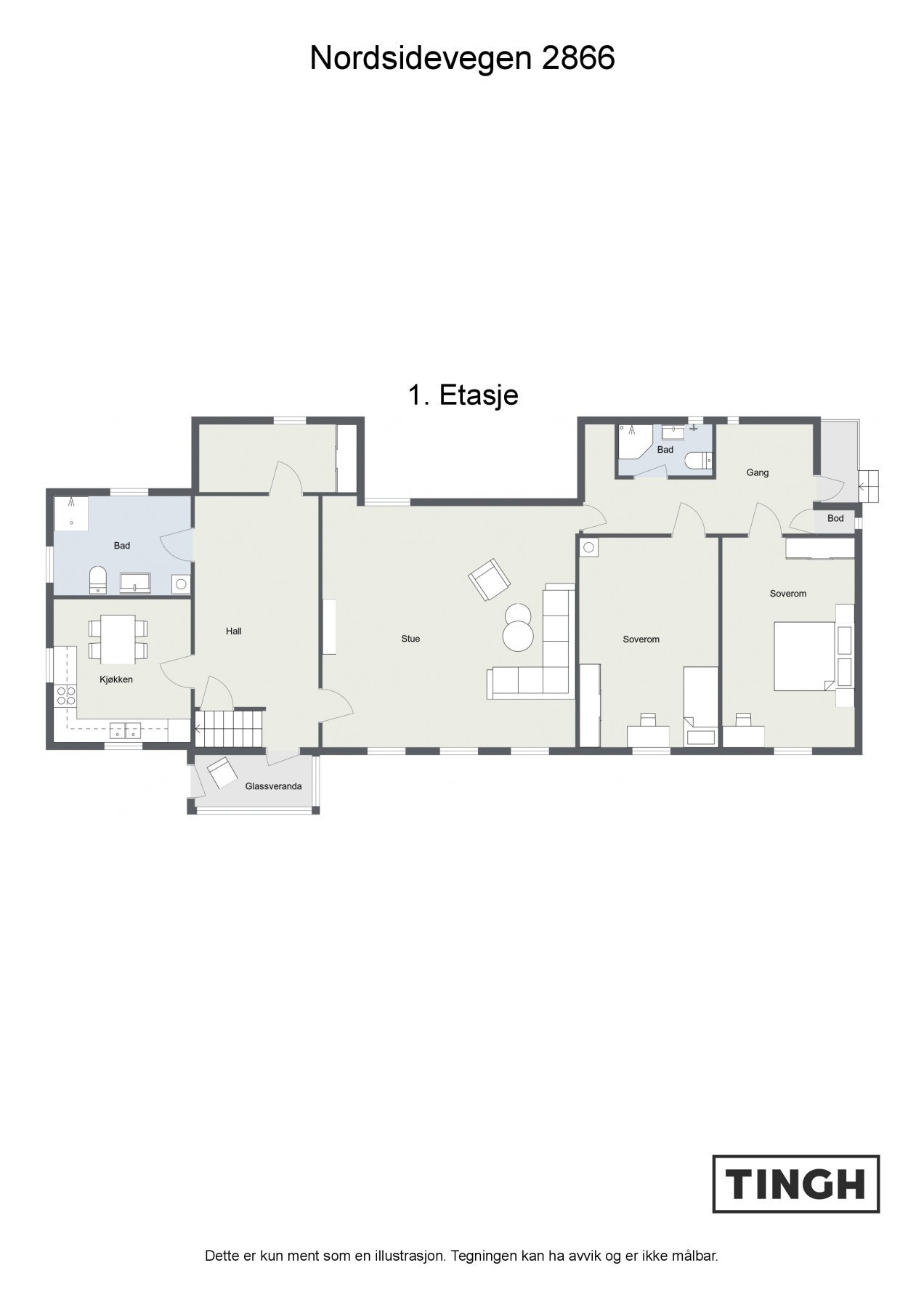 Plantegning 1. etasje. Galleribilde