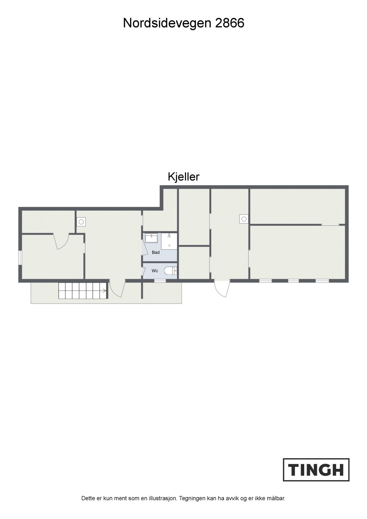 Plantegning kjeller. Galleribilde