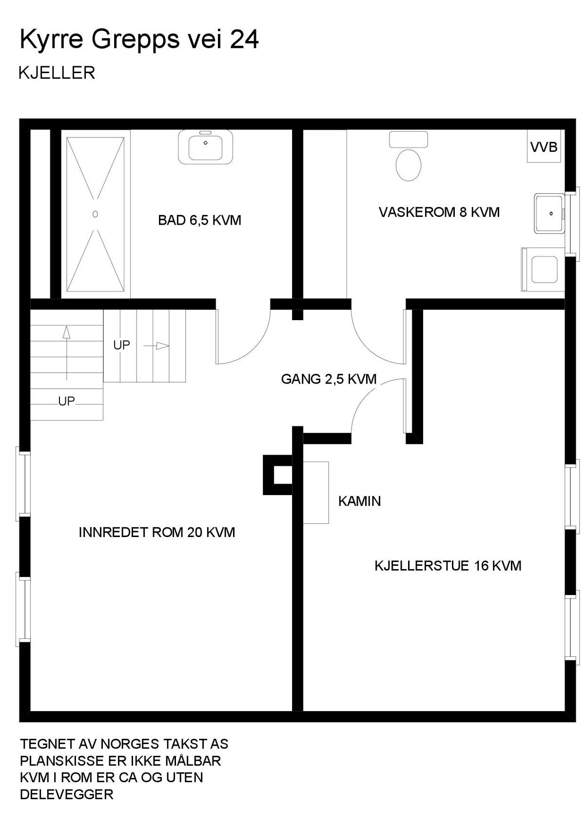 Plantegning 2D Kjeller Galleribilde