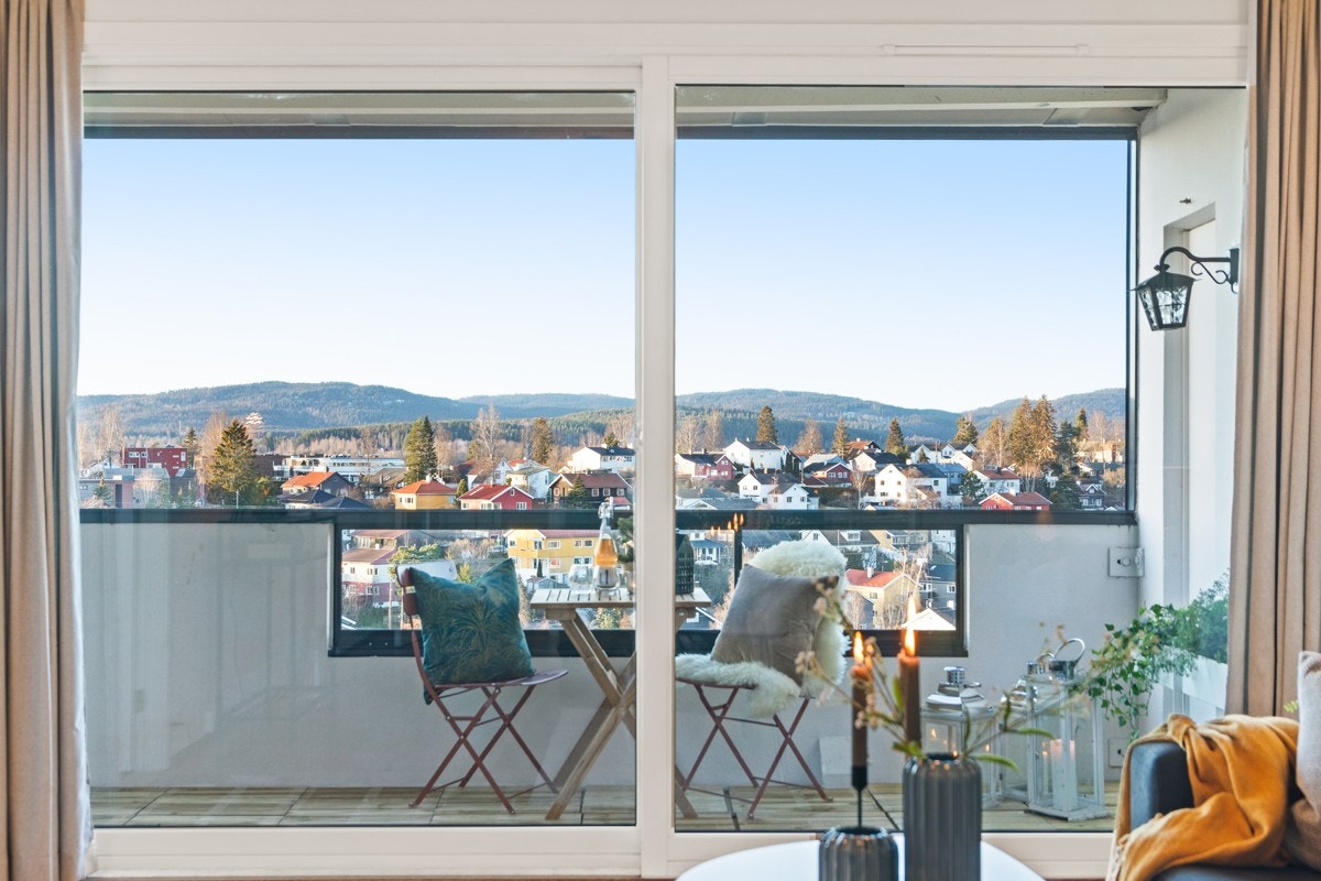 Flott utsyn fra stuen Galleribilde