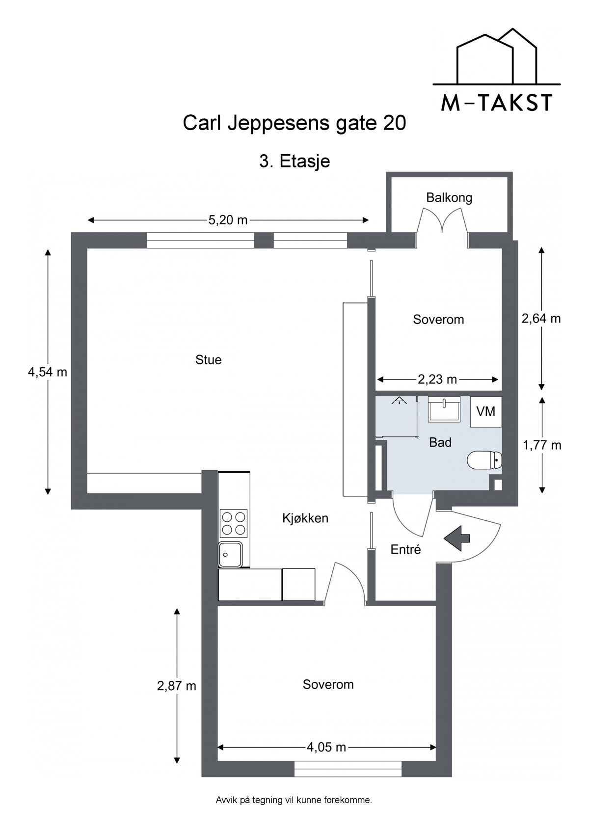 Plantegning - Carl Jeppesens gate 20 Galleribilde