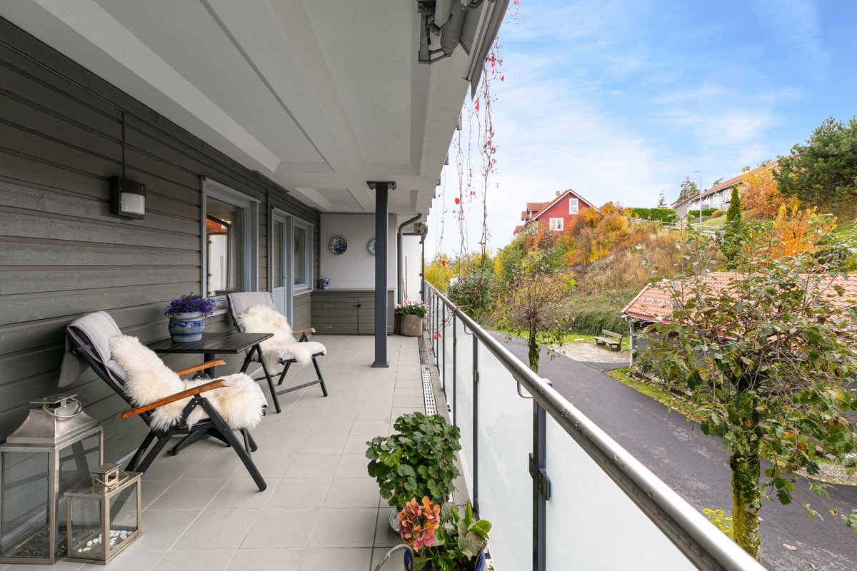 Balkongene ble oppgradert i regi av sameiet i 2014. Galleribilde