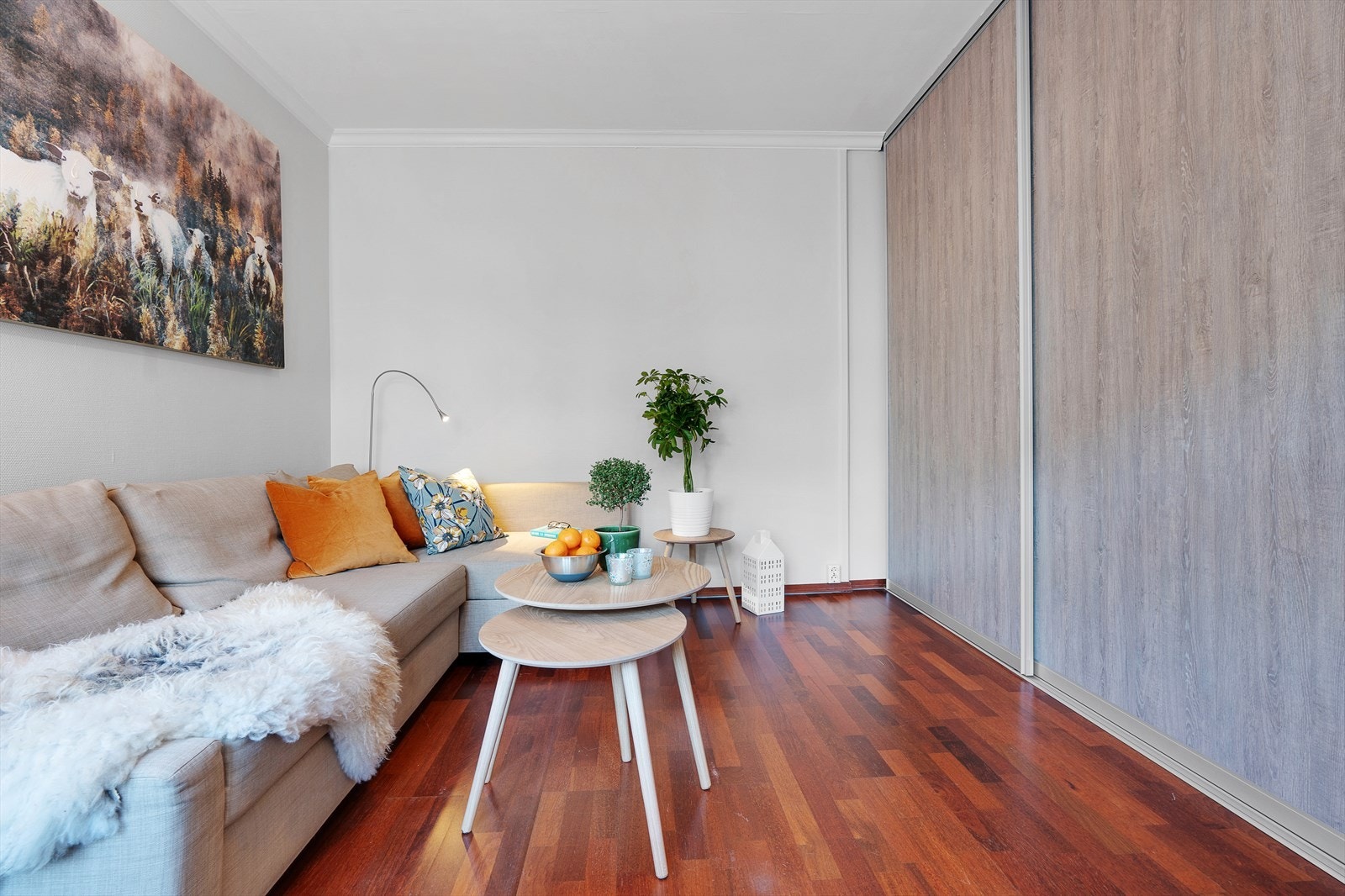 Plassbygd garderobeskap i stuen Galleribilde