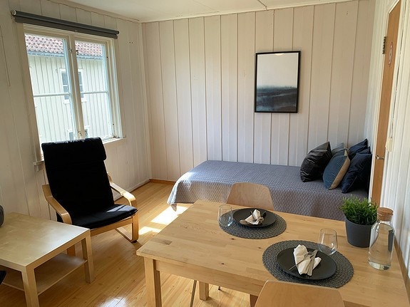 Leilighet type A - Stue med spisegruppe og sovekrok Galleribilde